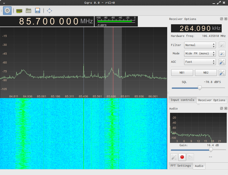 Gqrx 0.0 - rtl=0_004