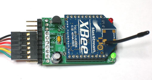 Xbee Adaptor connected with USB FTDI TTL-232 Cable XBee Adaptor